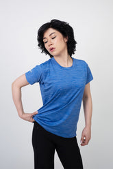 Cationic Women T Shirt Royal Melange